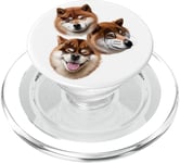 Punk Rock Shiba Dog Heads PopSockets PopGrip for MagSafe