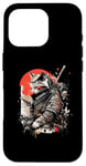 Coque pour iPhone 16 Pro Tatouage kawaii japonais chat samouraï graphique hommes femmes enfants