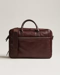 Loake 1880 Westminster Grain Leather Briefcase Dark Brown