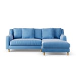 Habitat Swift Right Hand Corner Sofa - Blue Ash Leg Sky 3 Seater