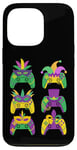 Coque pour iPhone 13 Pro Mardi Gras Manette de Jeu Vidéo Jester Chapeau Gamers Enfants