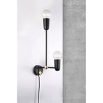 Applique Nordlux Lampe Manhattan Noire Max. 40W E27 Interrupteur Variateur