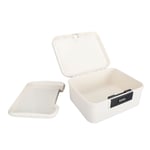 (Creamy White) Lockable Storage Box 9L Capacity Document Lock Box With