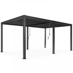 Pergola bioclimatique autoportée gris 3 x 6 x 2.5 m  Oviala