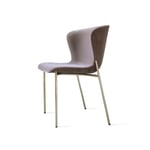 Friends & Founders - Pipe Chair, Brass Legs - Fabric Cat. 4 Ritz 4512 - Ruokapöydän tuolit - Ida Linea Hildebrand - Ruskea,Beige - Metalli/Tekstiili materiaali