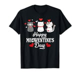 Happy Meowentine's Day Funny Valentine's Day Cat Heart T-Shirt