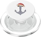 Christmas Sailor Xmas Santa Sailor Captain Anchor PopSockets PopGrip for MagSafe