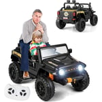 Goplus - 12V Voiture électrique Enfants 3 Ans+ avec Télécommande, Lumières, Musique Quad Buggy Tout Terrain Véhicule électrique Charge 100KG