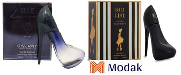 Modak 2 Pack women Perfume Bad Girl Black, Blue Diamond  Giverny EDP 100ml