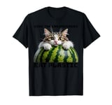 Save The Environment Eat Plastic Funny Microplastics Cat T-Shirt