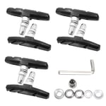 Saipor 3 Pairs V Bike Brakes Pads Set Rubber V-Brake Pads 70mm Universal V Bicycle Brake Blocks with Hex Nut and Shims for MTB Bike Mountain Bicycle No Skid No Noise V-Brake Blocks