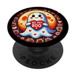 Be my Boo Illustration fantôme Saint-Valentin PopSockets PopGrip Adhésif