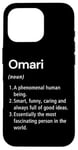 iPhone 16 Pro Omari Name Definition Funny Dictionary Case