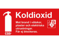 HOUSEGARD Skylt Brandsläckare Koldioxid 10x20cm, st