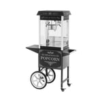 Royal Catering Popcornmaskin med vogn - Retrodesign 150 / 180 °C svart