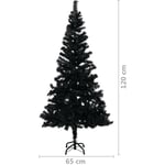 Le Poisson Qui Jardine - Sapin de Noël Noir artificiel 120 x 65 cm et pied support pour un Noël original. - Noir