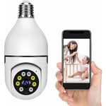 Gabrielle - E27 Caméra à Ampoule,Caméra sans fil 2.4G WiFi ampoule caméra,360 degrés 1080P Ampoule Caméra de sécurité avec Vision Nocturne, Suivi