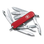 Victorinox Mini Champ Swiss Army Knife, Small, Multi Tool, 18 Functions, Scissors, Red