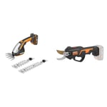 WORX - Pack Essentiel Jardin - Cisailles + Sécateur sans Fil 20V (WG801E + WG330E.9)