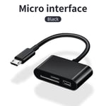 Adaptateur de type C TF CF SD Lecteur de carte mémoire OTG ampa er Compact Flash USB-C pour iPad Pro Huawei pour Macbook USB Type C Cardreader - Type 3in1 Black Micro USB