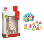 Sophie la Girafe - Fresh Touch Boîte - Jouet en caoutchouc 100% naturel pour enfant & LUDI - 12 animaux marins en plastique pour jouer dans le bain. Dès 6 mois. Animaux arroseurs rigolos.