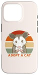 iPhone 16 Pro ADOPT A CAT Funny Possum Opossum Street Cats Cute Kitty Meme Case