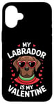 iPhone 16 Plus Chocolate Labrador My Valentines Hearts Day Dog Mom Dad Case