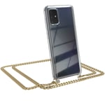 For Samsung Galaxy A71 Phone Case To Sling On Cord Case Chain Gold