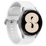 Leishouer Compatible avec Samsung Galaxy Watch 4 40mm 42mm 44mm 46mm 3 41mm Bracelets 20mm Bande de Remplacement en Silicone Souple Sport Strap pour Galaxy Watch 42mm Active 2 40mm 44mm, Blanche