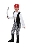 Smiffys Costume de pirate, Noir et Blanc, chemise, pantalon, surbottes, écharpe, ceinture