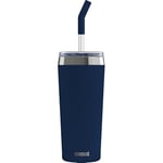 SIGG - Mug Isotherme - Travel Mug Helia - Avec Paille En Verre Durable & Brosse De Nettoyage - Étanche - Sans BPA - En Acier Inoxydable 18/8 - 0,45L / 0,6L