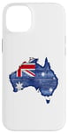 iPhone 14 Plus Australia Down Under Wooden Australian Flag Map Gift Case