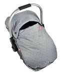 RED CASTLE, Chancelière bébé pour siège auto, Compatible groupe 0, Modulable selon les saisons, Coupe vent, Respirant, Imperméable, Hight Protect, Gris Chiné Dots, 0-12 mois