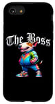 Coque pour iPhone SE (2020) / 7 / 8 Veste cool Bull Terrier Dog The Boss Cool pour chien, maman et papa