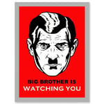 Big Brother Is Watching You Man Face 1984 George orwell Artwork Framed Wall Art Print A4