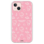 Personalaizer Coque Originale Compatible avec iPhone 14 Motif Hello Kitty Patron sur Rose