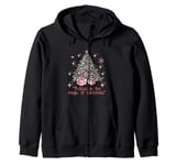 Believe in the magic of Christmas, Tree Zip Hoodie