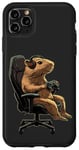 Coque pour iPhone 11 Pro Max Capybara Gamer Casque de jeu vidéo pour adolescents et joueurs de jeux