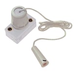 DENCON 2A PULL CORD SWITCH WITH STRING FOR WALL LIGHTS.