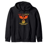 Transplant Warrior - Like a Phoenix I Rise - a Transplant Zip Hoodie