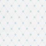 Grandeco Jack 'N Rose English Trellis Floral Wallpaper Teal White Paste The Wall