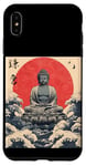 Coque pour iPhone XS Max Kamakura Grande statue de Bouddha vintage japonais Art sur bois