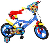 albri Bici Bambino Di Da Pollici Vélo Enfant Mickey de 12" avec stabilisateurs latéraux et Gourde Bébé – garçon, Rouge et Bleu, Petite Taille