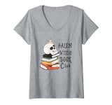 Womens Salem Witch Book Club - Spooky Reads and Witchy Vibes V-Neck T-Shirt