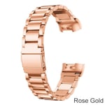 För Fitbit Charge 5 4 3 2 Smart Armband Watch Rostfritt stål Klockband Loop For Fitbit Charge 3 SE Black Silver Strap Correa Rose Gold For Charge 3 4