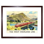 Wee Blue Coo Rail Scotland West Highland Line British Railways Picture Framed Wall Art Print