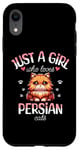 Coque pour iPhone XR Fille Qui Aime Les Chats Persans Adore Chat Persan