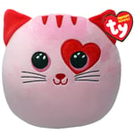 TY FLIRT PINK CAT The Squish-A-Boos Collection Soft Toy Plush Cushion 10" 39271