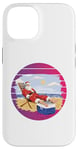 iPhone 14 Santa at the beach jolly Santa lounging on the sand Xmas Case