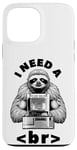 Coque pour iPhone 13 Pro Max I Need A Break Computer Code Programmation humoristique Paresseux